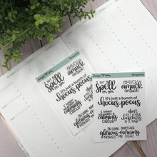 Load image into Gallery viewer, HOCUS POCUS Quotes sticker sheet
