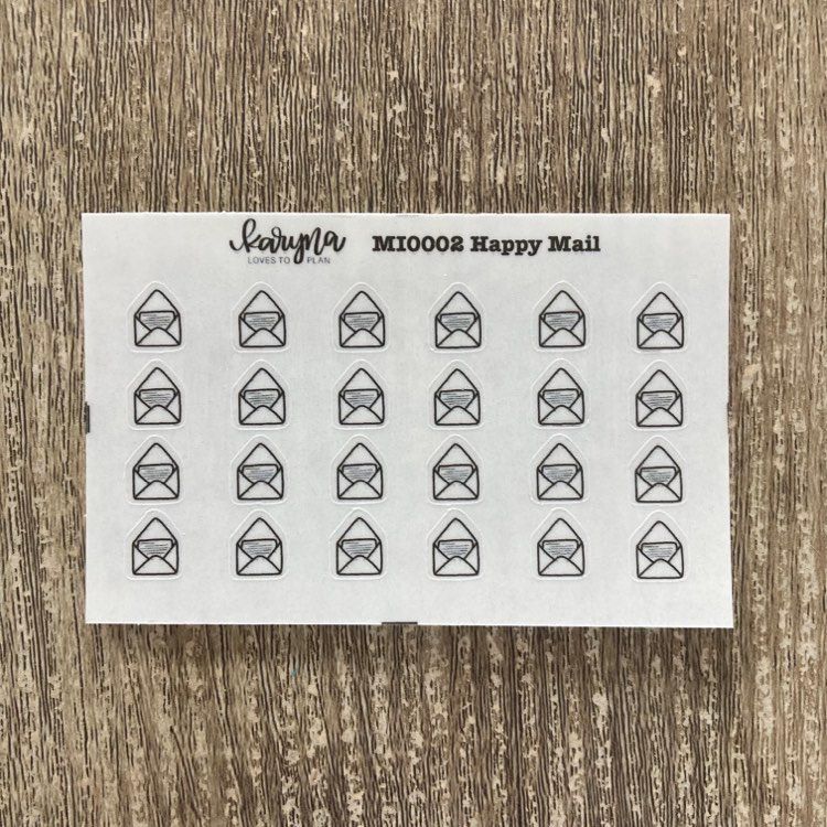HAPPY MAIL Mini Icons sticker sheet