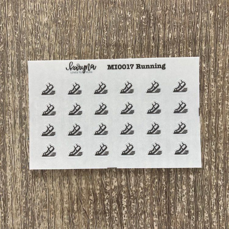 RUNNING Mini Icons sticker sheet