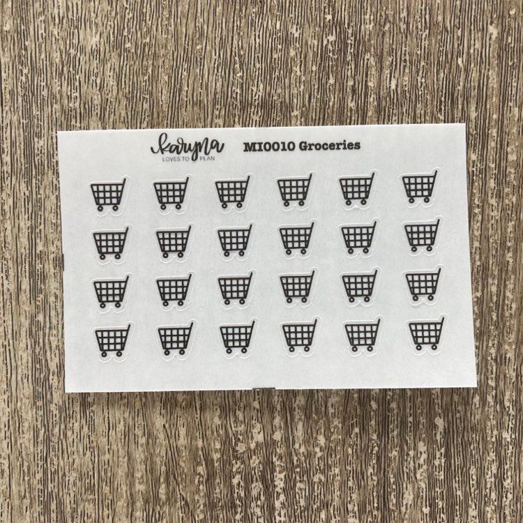 GROCERIES Mini Icons sticker sheet