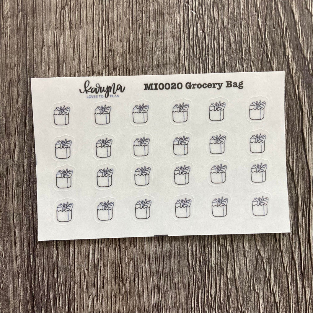 GROCERY BAG Mini Icons sticker sheet