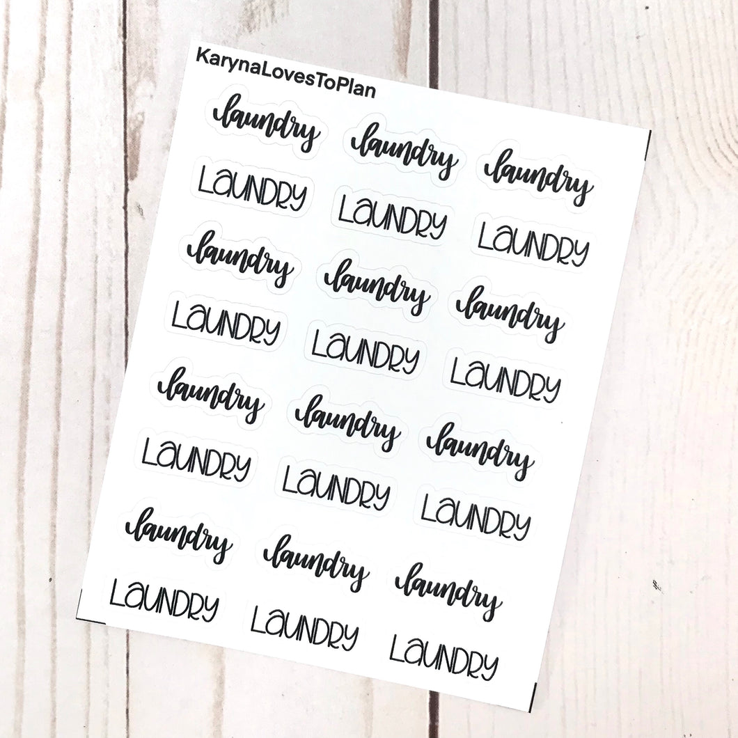 LAUNDRY sticker sheet